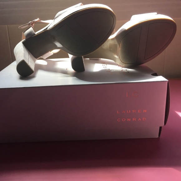 LC Lauren Conrad Pink Bow Open Toed Heels 9.5 - Picture 5 of 5